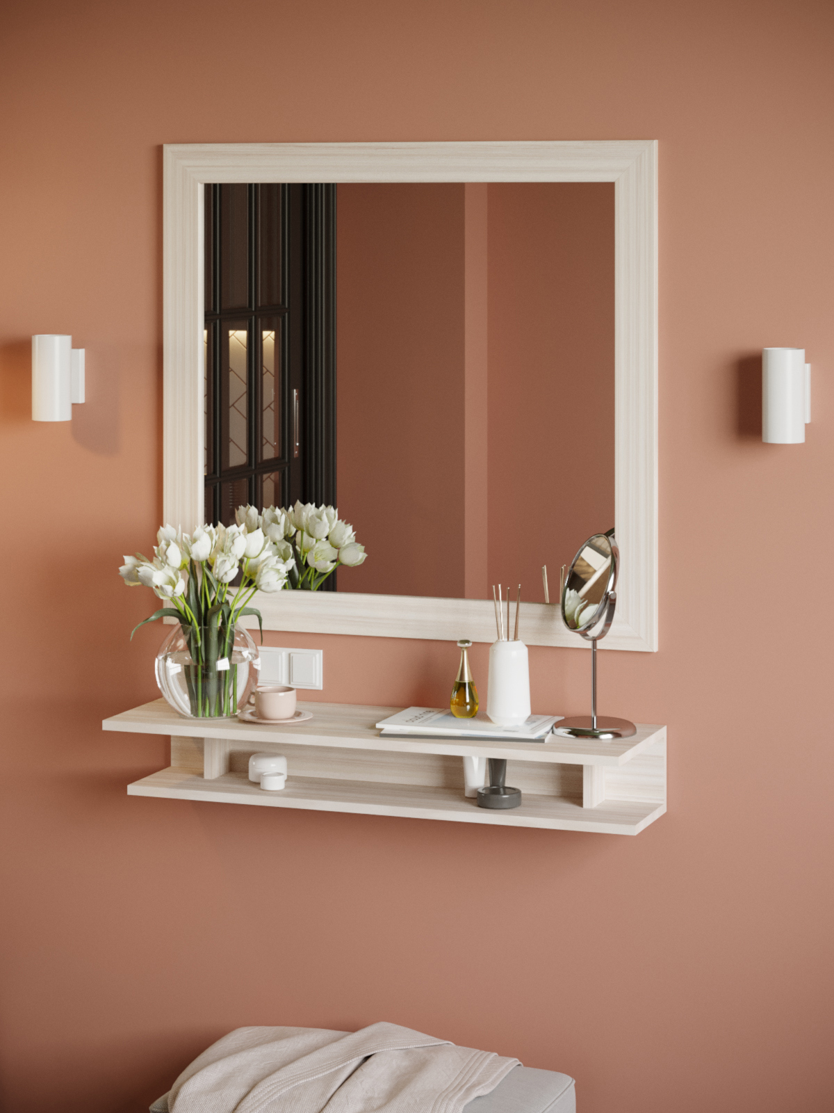 Изображение товара Полка настенная Мэрдэс КП1 900x29 см ЛДСП цвет карамель