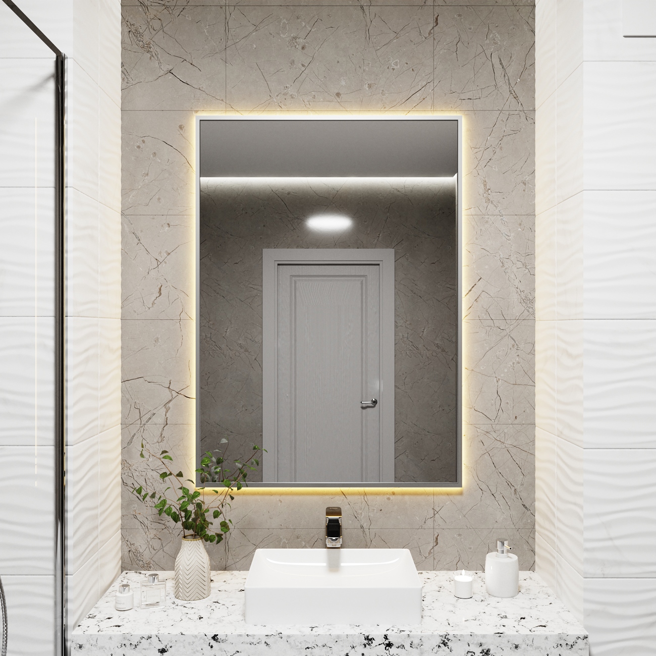 Изображение товара Зеркало со встроенной подсветкой One mirror 11080сст 80x110 см