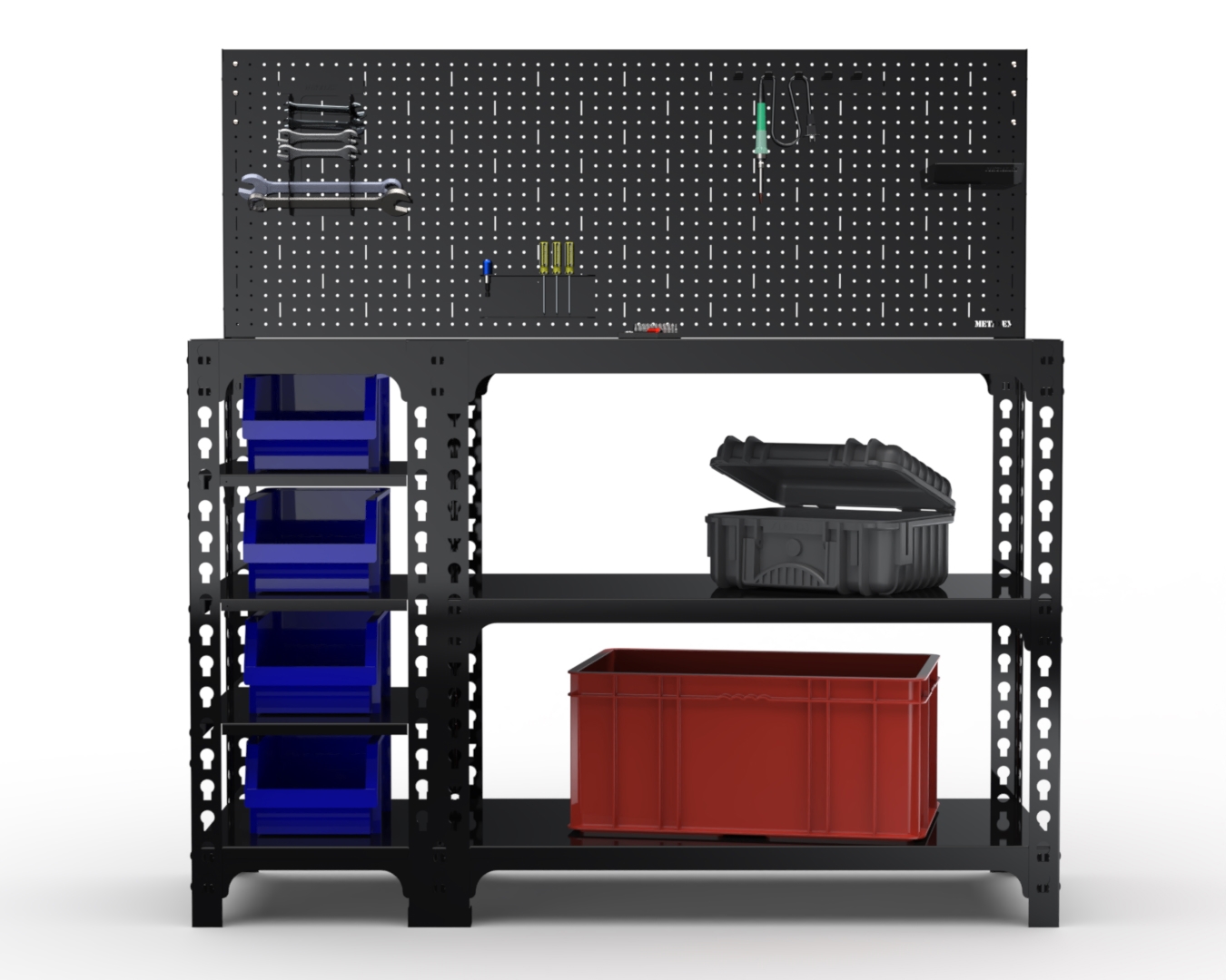 Изображение товара Стол-верстак Metalex 117157 950x1300x600 мм, максимальная нагрузка до 260 кг, с комплектом аксессуаров