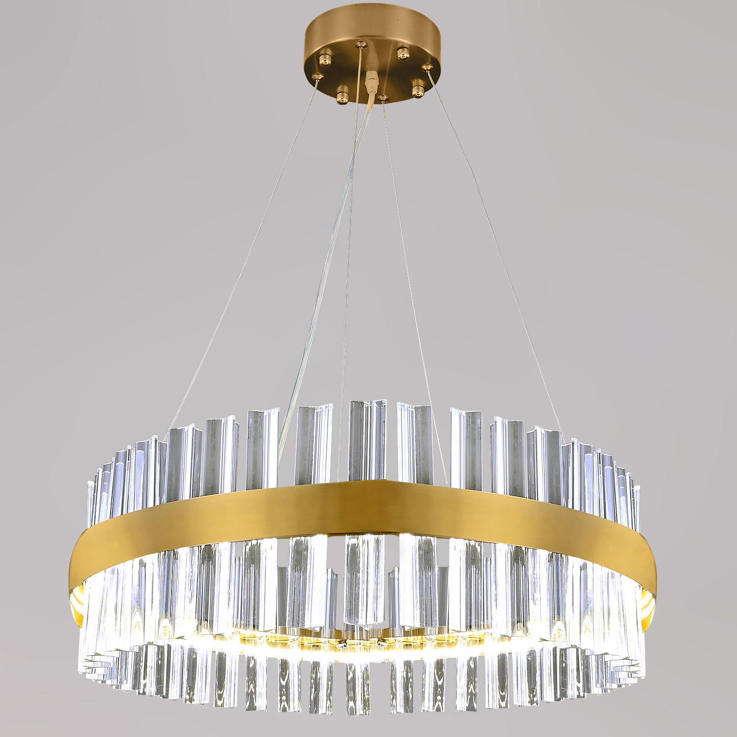 Изображение товара Светильник подвесной светодиодный Reluce 98011-0.4-400 tb с пультом управления 18 м² регулируемый белый свет цвет золото/прозрачный