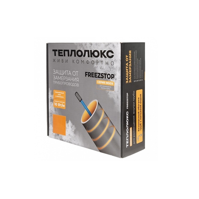 Изображение товара Греющий кабель для обогрева труб Теплолюкс Freezstop Inside-10 6 м 60 Вт