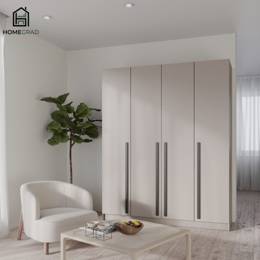 Изображение товара Шкаф распашной Homegrad ЦБ-00018015 160x220 см из ЛДСП цвет капучино