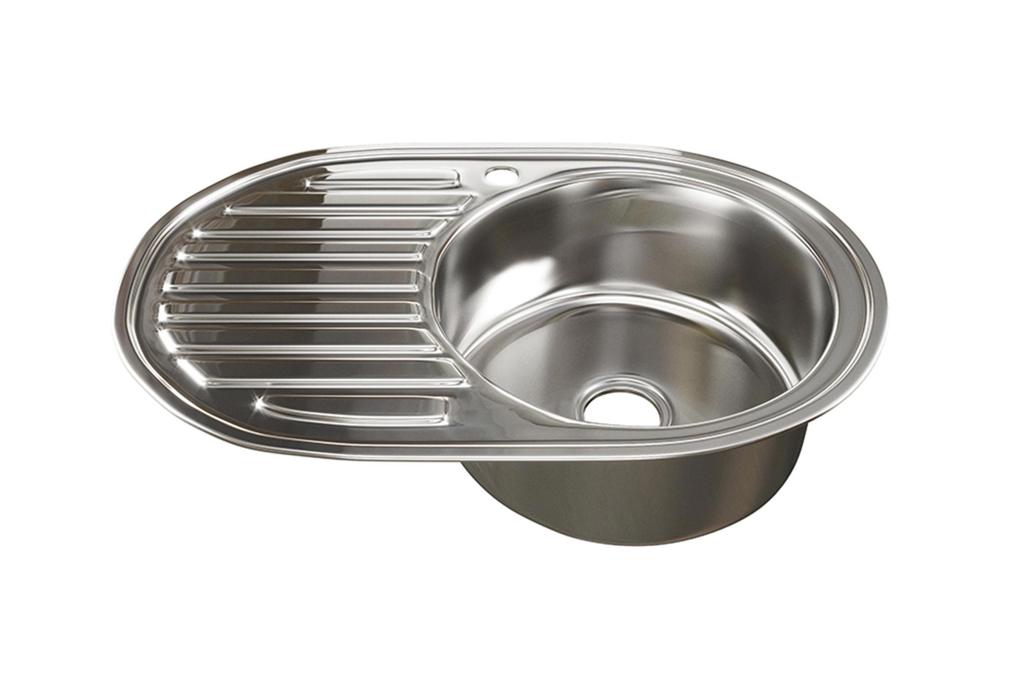 Изображение товара Врезная кухонная мойка Mixline 528189 50x77 см нержавеющая сталь хром