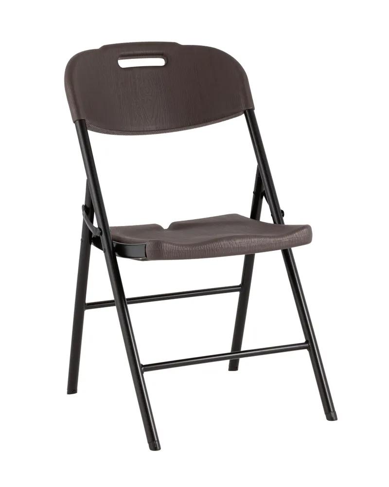 Изображение товара Складной пластиковый стул Stool group Кейт D25-BL коричневый 40x87x58 см