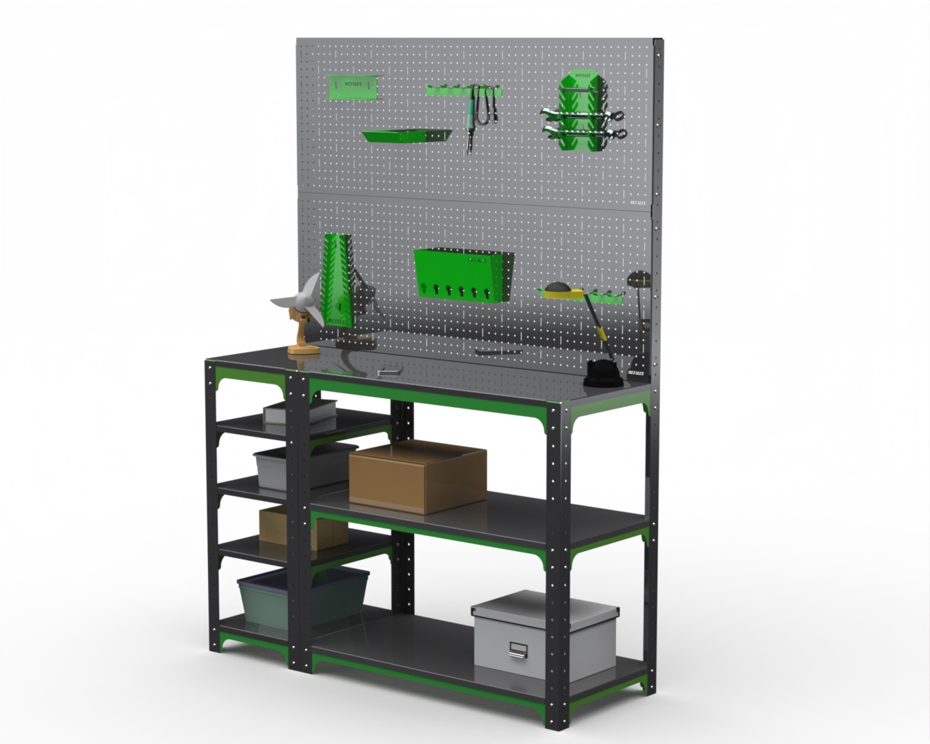 Изображение товара Стол-верстак Metalex Kit 204121 950x1300x500 мм, максимальная нагрузка до 260 кг
