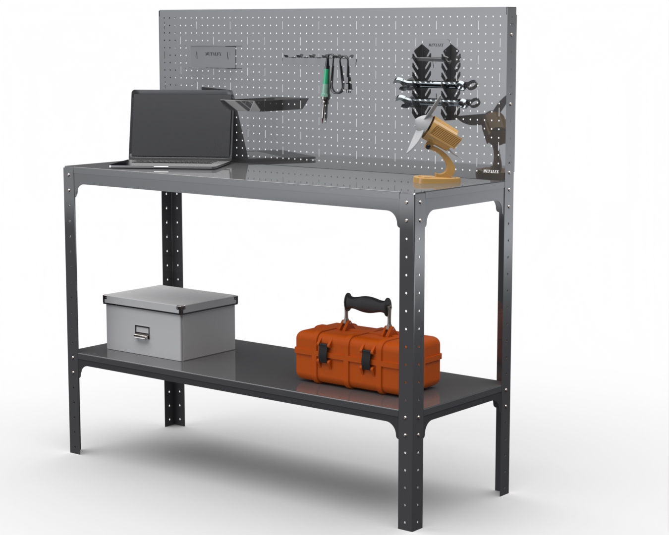 Изображение товара Стол-верстак Metalex 205079 950х1400х500 мм с нагрузкой 260 кг серый
