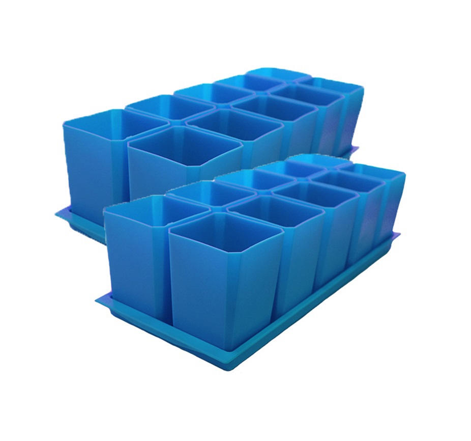 Изображение товара Набор горшков для рассады Пеликан 0.75 л (2 шт) голубой