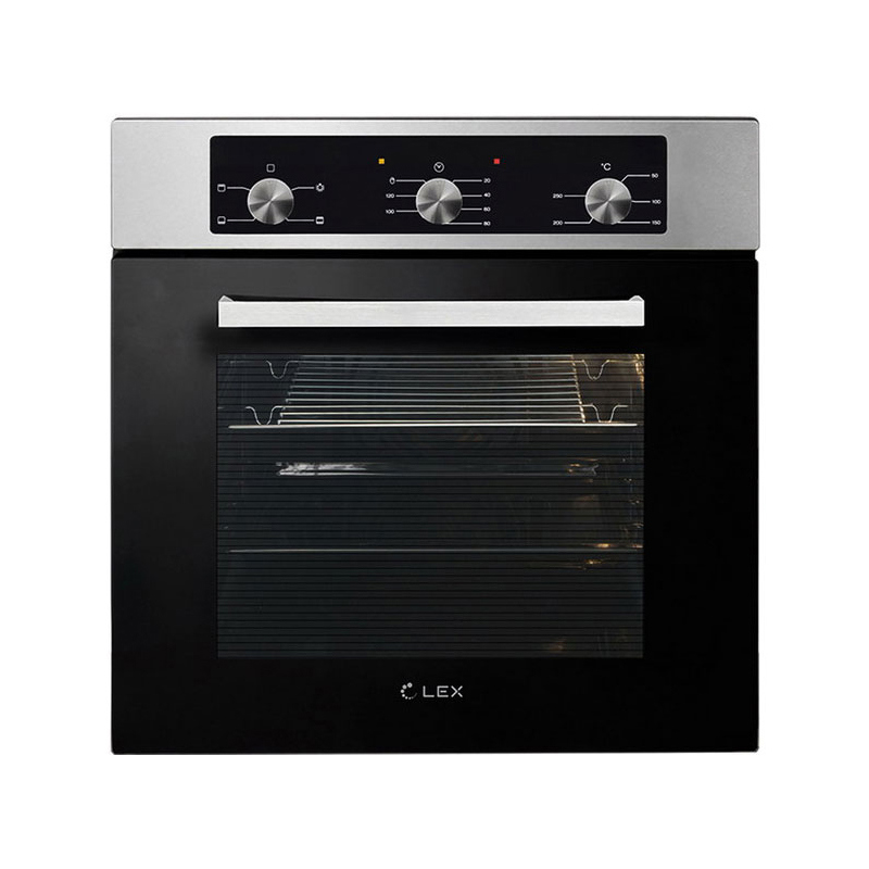 Изображение товара Встраиваемый электро духовой шкаф Lex Edm 042 Ix 62л Черный с грилем