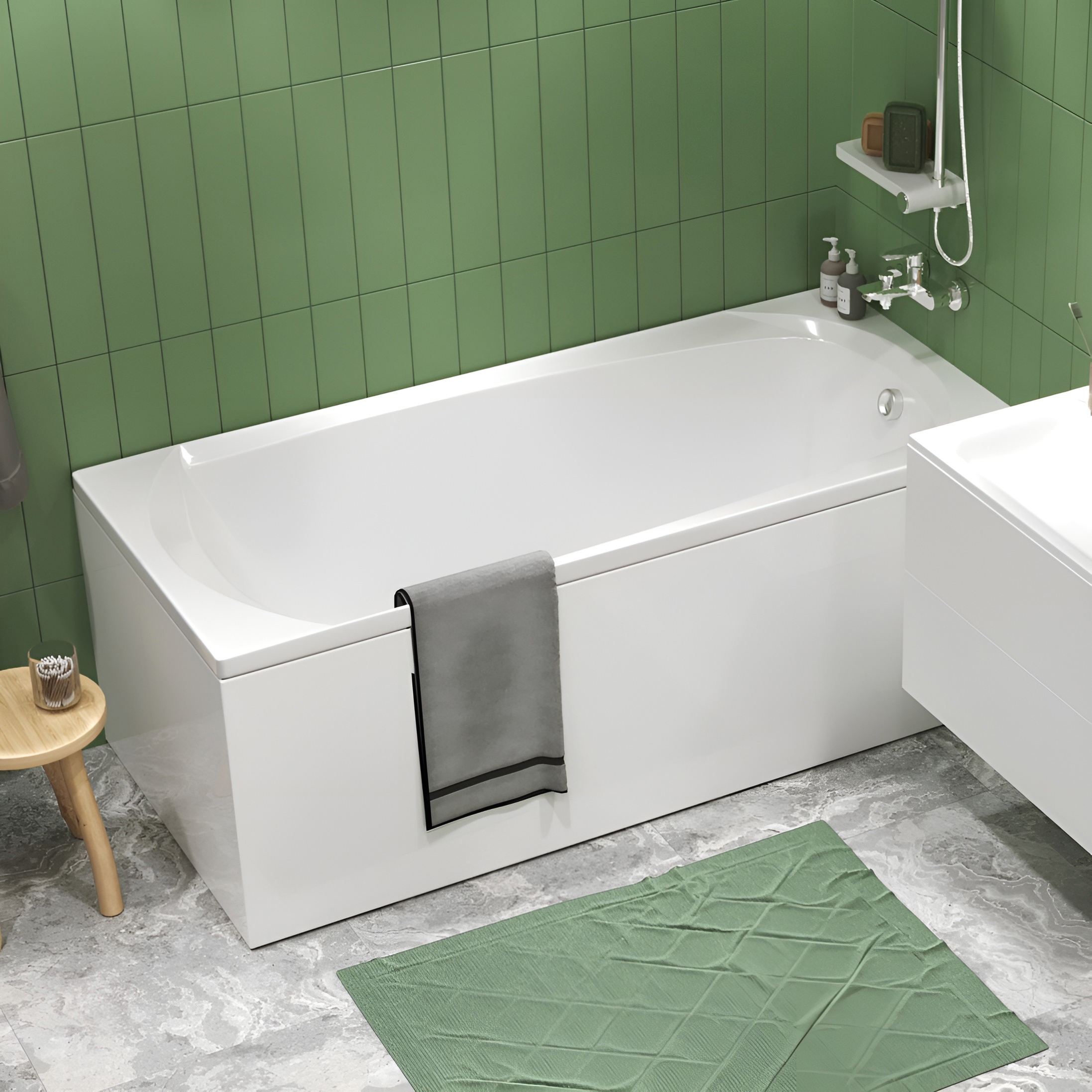 Изображение товара Акриловая ванна 120x70 ELEGANCE прямоугольная белая 1Marka