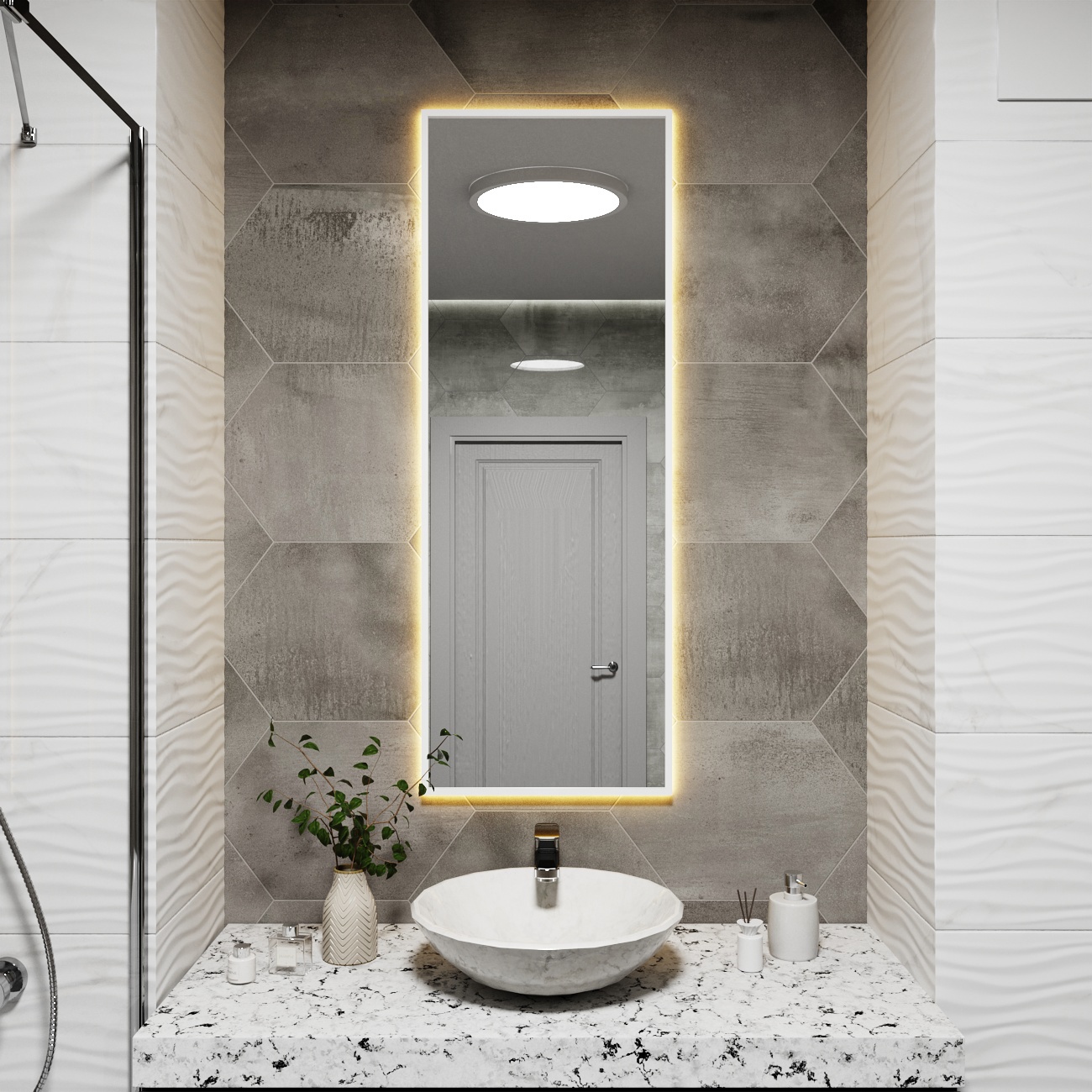 Изображение товара Зеркало со встроенной подсветкой One mirror 13050бст 50x130 см Изображение товара Зеркало со встроенной подсветкой One mirror 13050бст 50x130 см