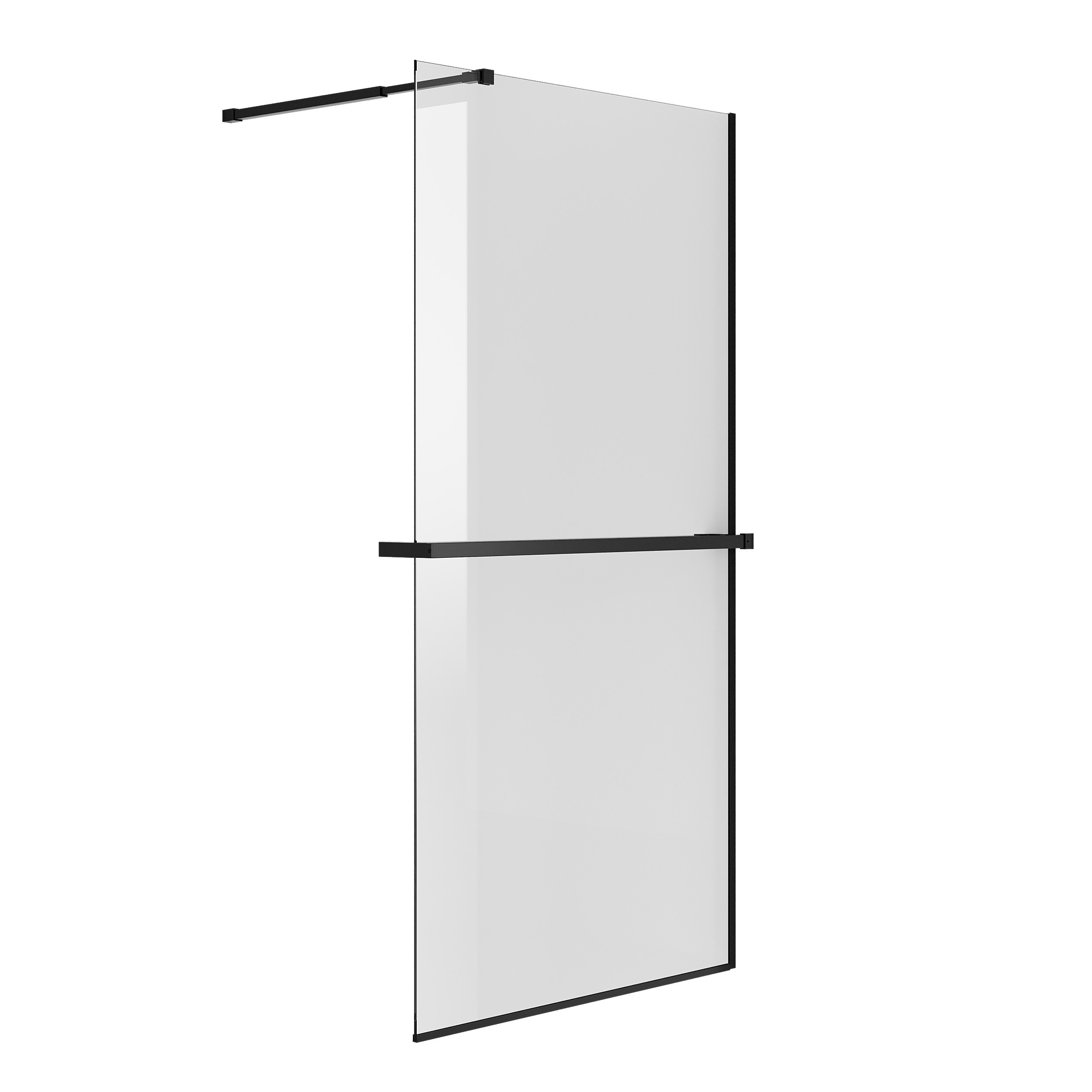 Изображение товара Душевая перегородка Niagara Nova NG-670-80Black 80x195 черный профиль стекло 8 мм