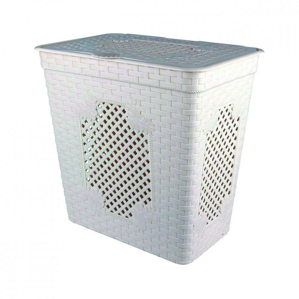 Изображение товара Корзина для белья Плетёнка Люкс Альтернатива 85 л цвет слоновая кость