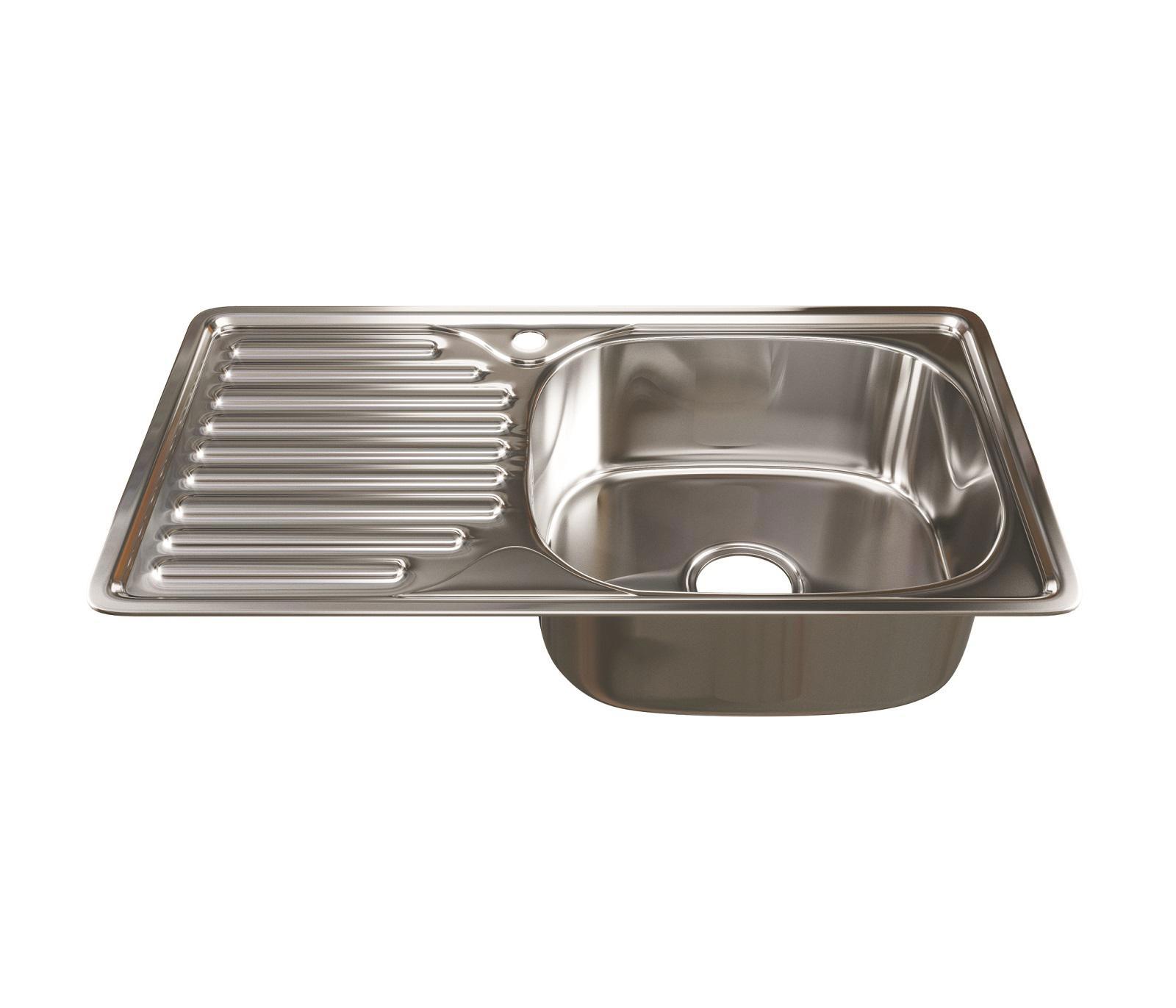 Изображение товара Врезная мойка Mixline 42x76 см глубина чаши 16 см нержавеющая сталь цвет сталь