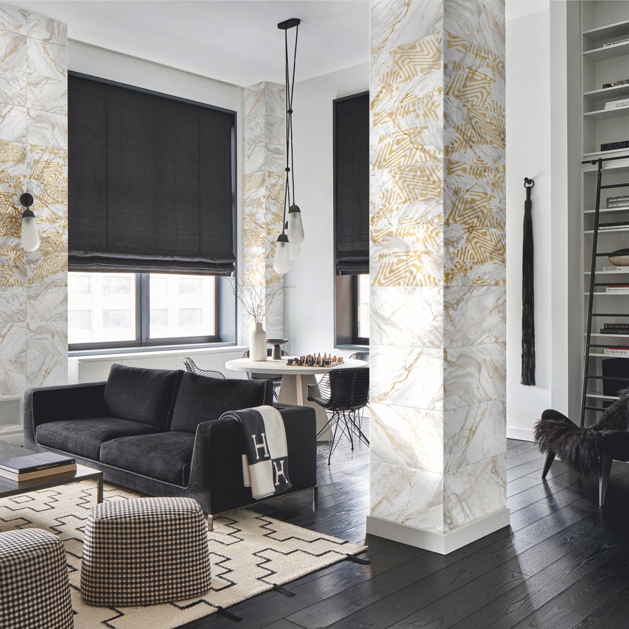 Изображение товара Настенная керамическая плитка Керамин Нейро 7 40x27.5 см белый мрамор без ректификации