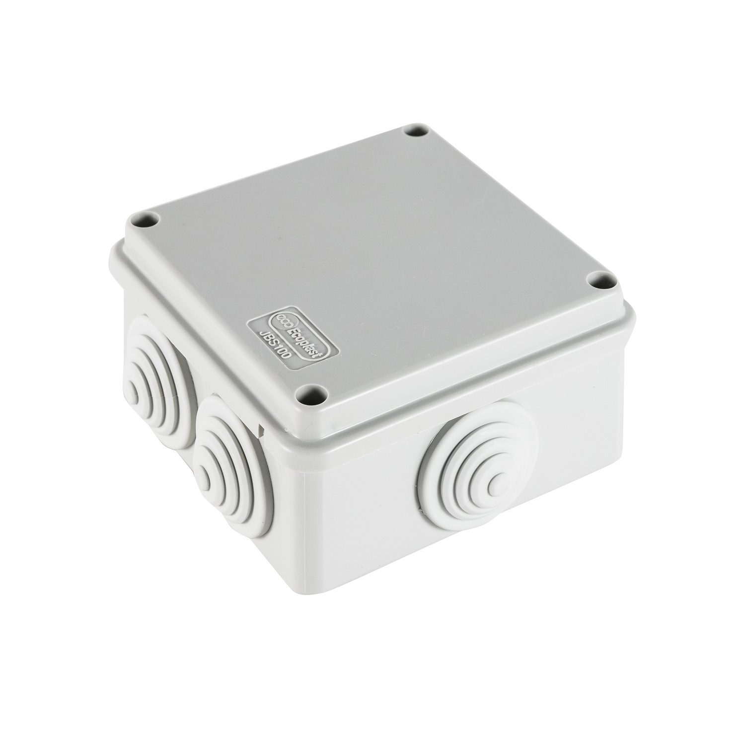 Изображение товара ЭкоПласт JBS100 Распред коробка 100x100x55 6 входов IP55 белый