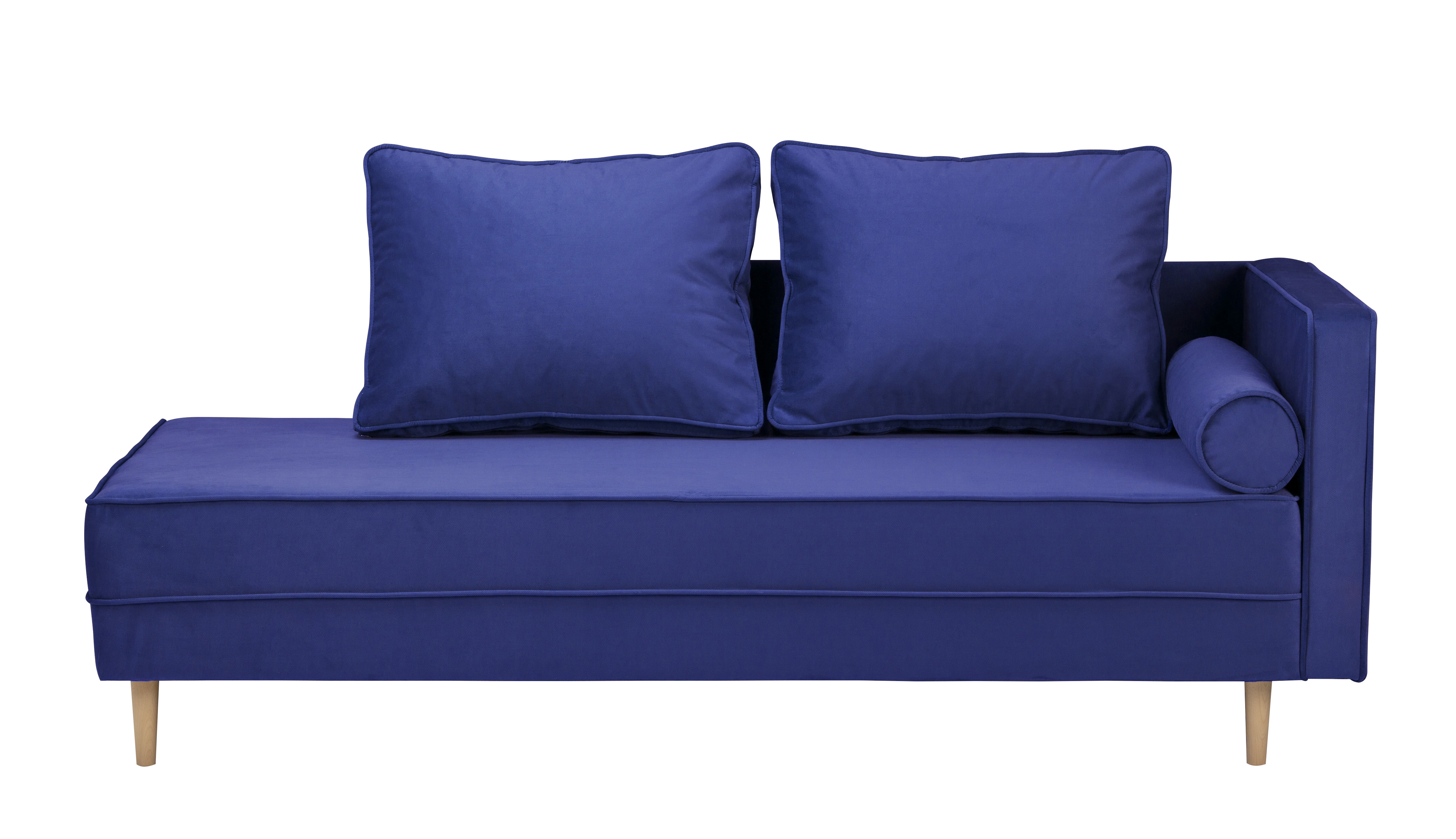 Изображение товара Диван прямой Блюз из велюра, 195x74x74 см, голубой, тканевый