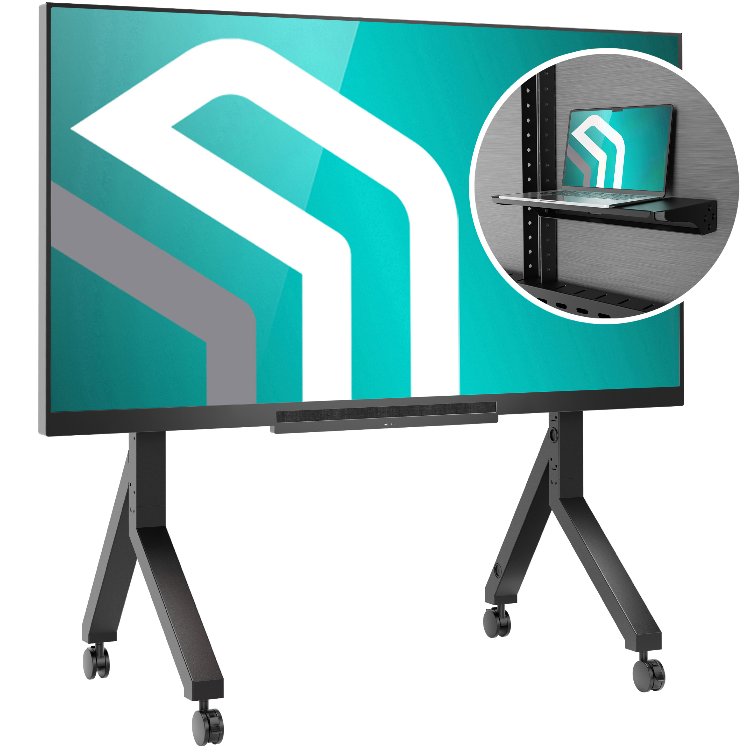Изображение товара Напольная стойка для ТВ Onkron с кронштейном 70"-110" до 125 кг цвет черный