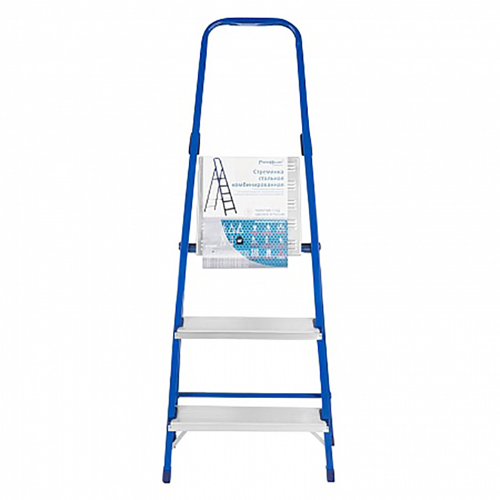 Изображение товара Стремянка стальная Ремоколор 63-0-103, 3 ступени, 150 кг