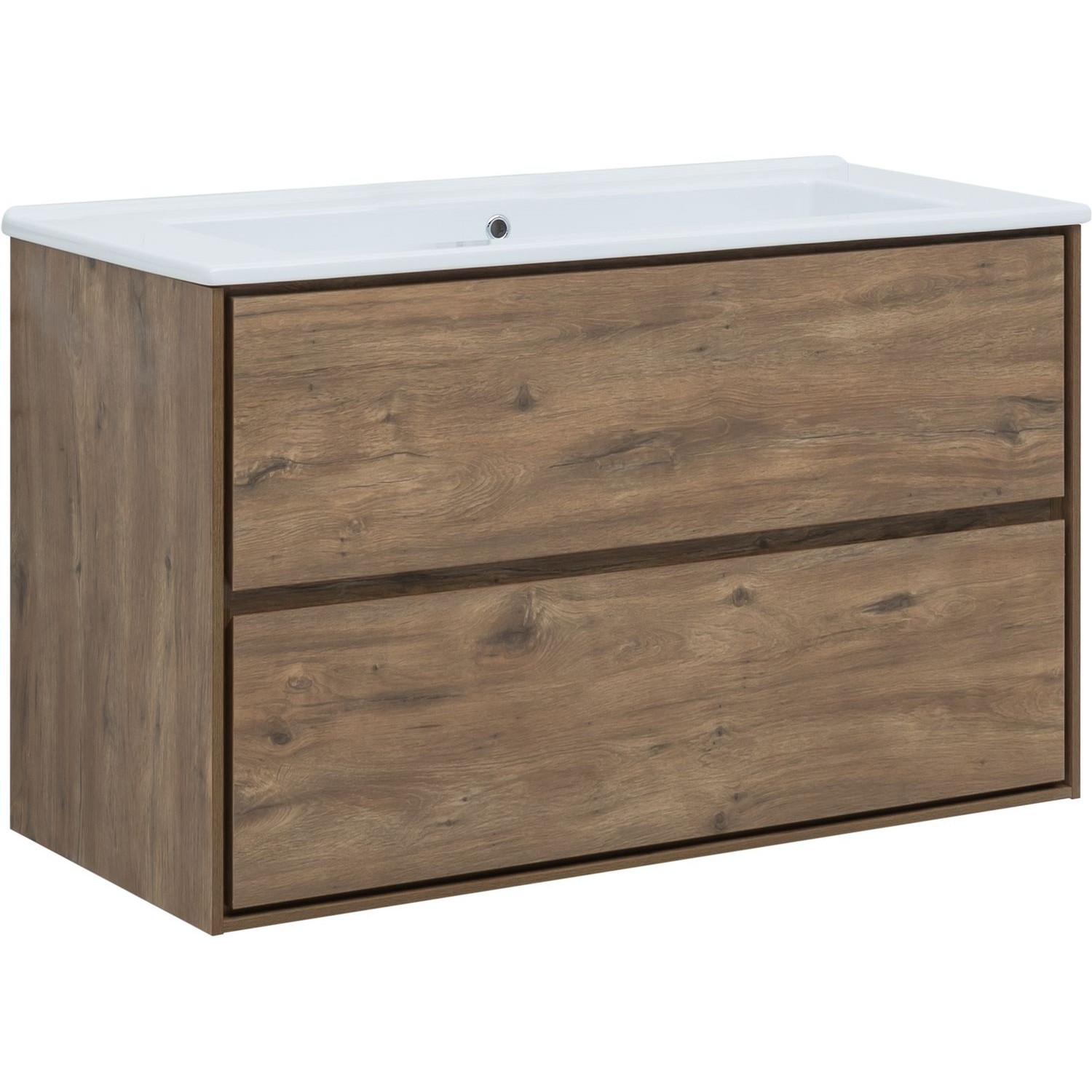 Изображение товара Тумба под раковину напольная Aquanet 00339971 105.5см цвет коричневый