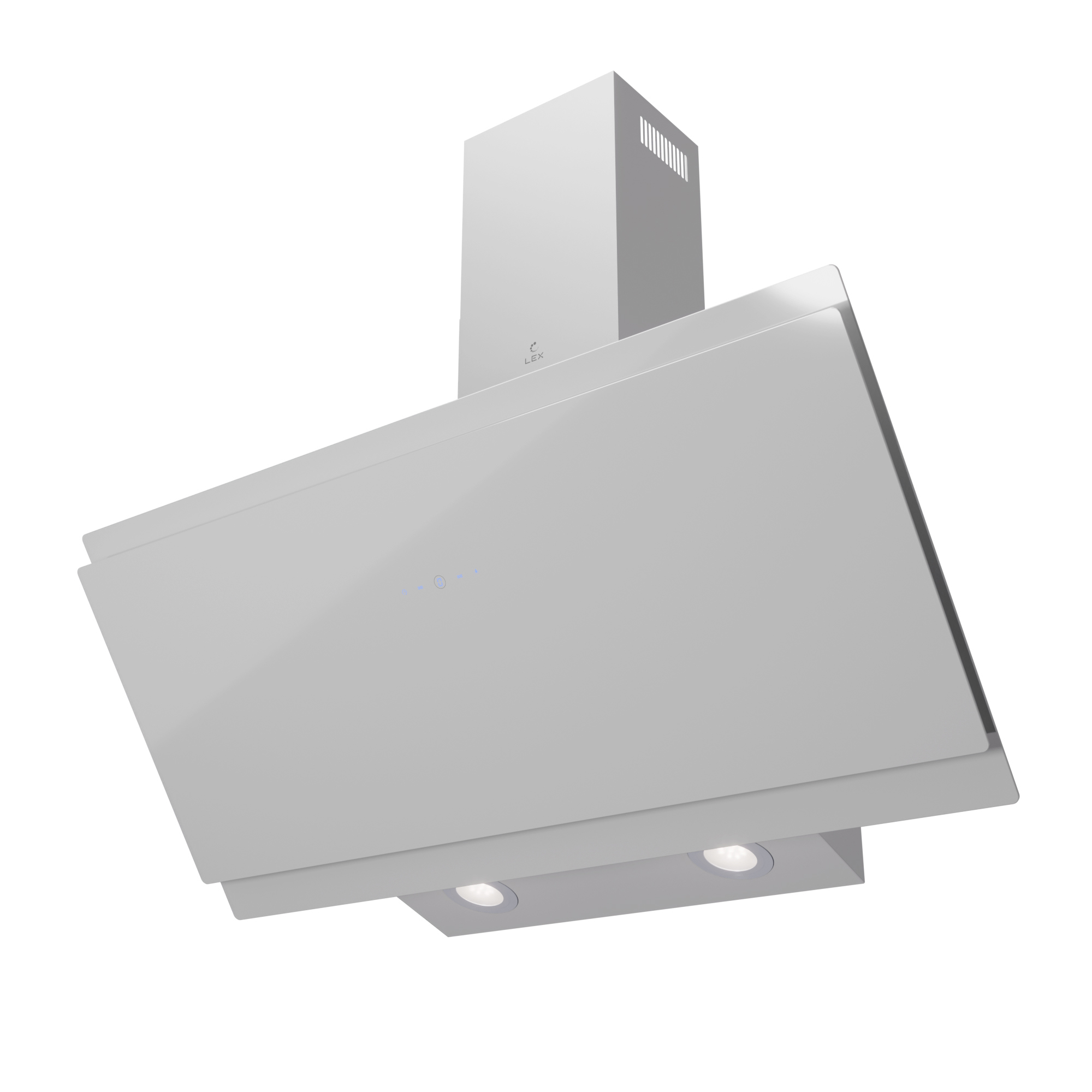 Изображение товара Наклонная вытяжка Lex FURIA 900 WHITE, 90 см, белый цвет, сенсорное управление