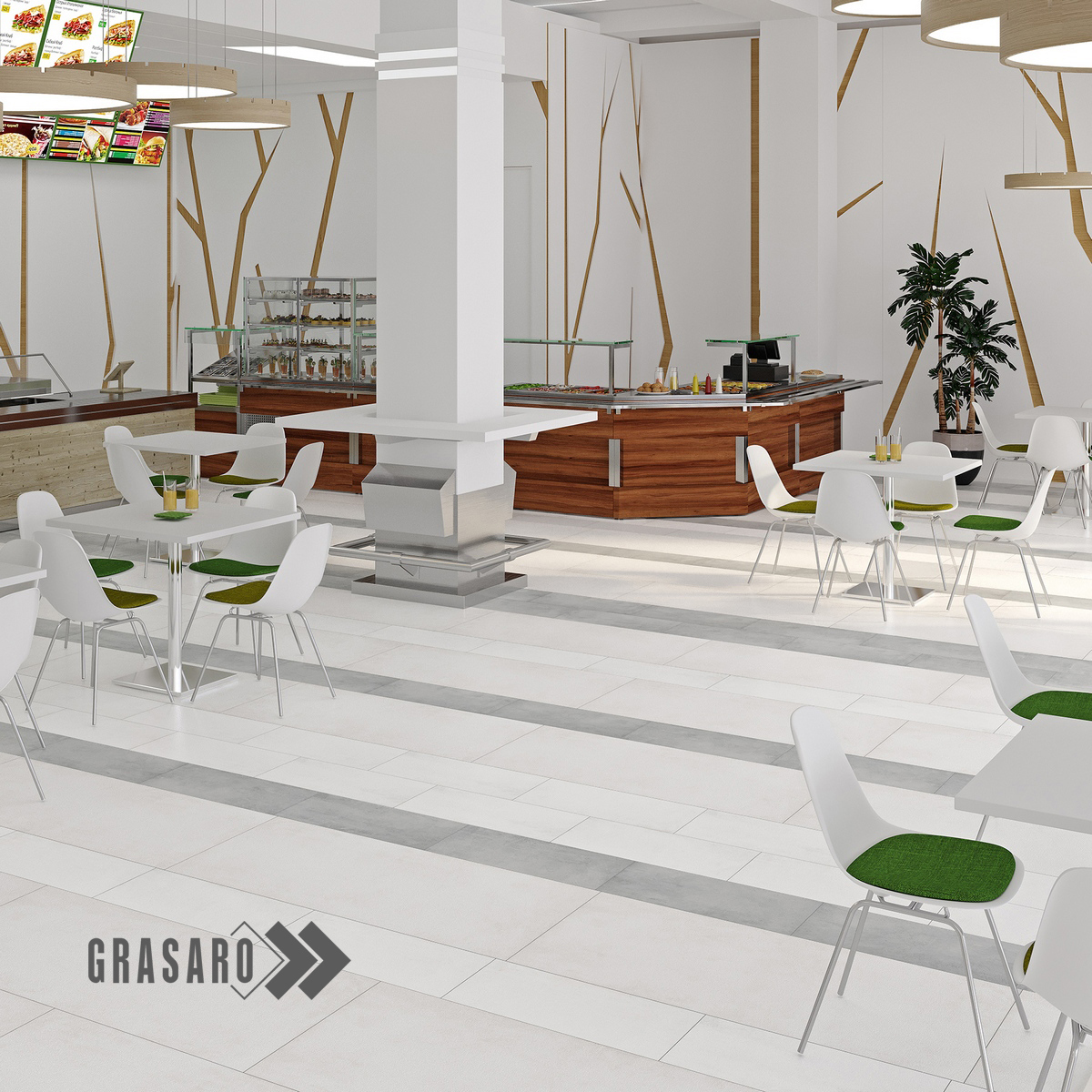 Изображение товара Керамогранит Grasaro Beton G-1104/MR 600x1200 белый матовый бетон Россия