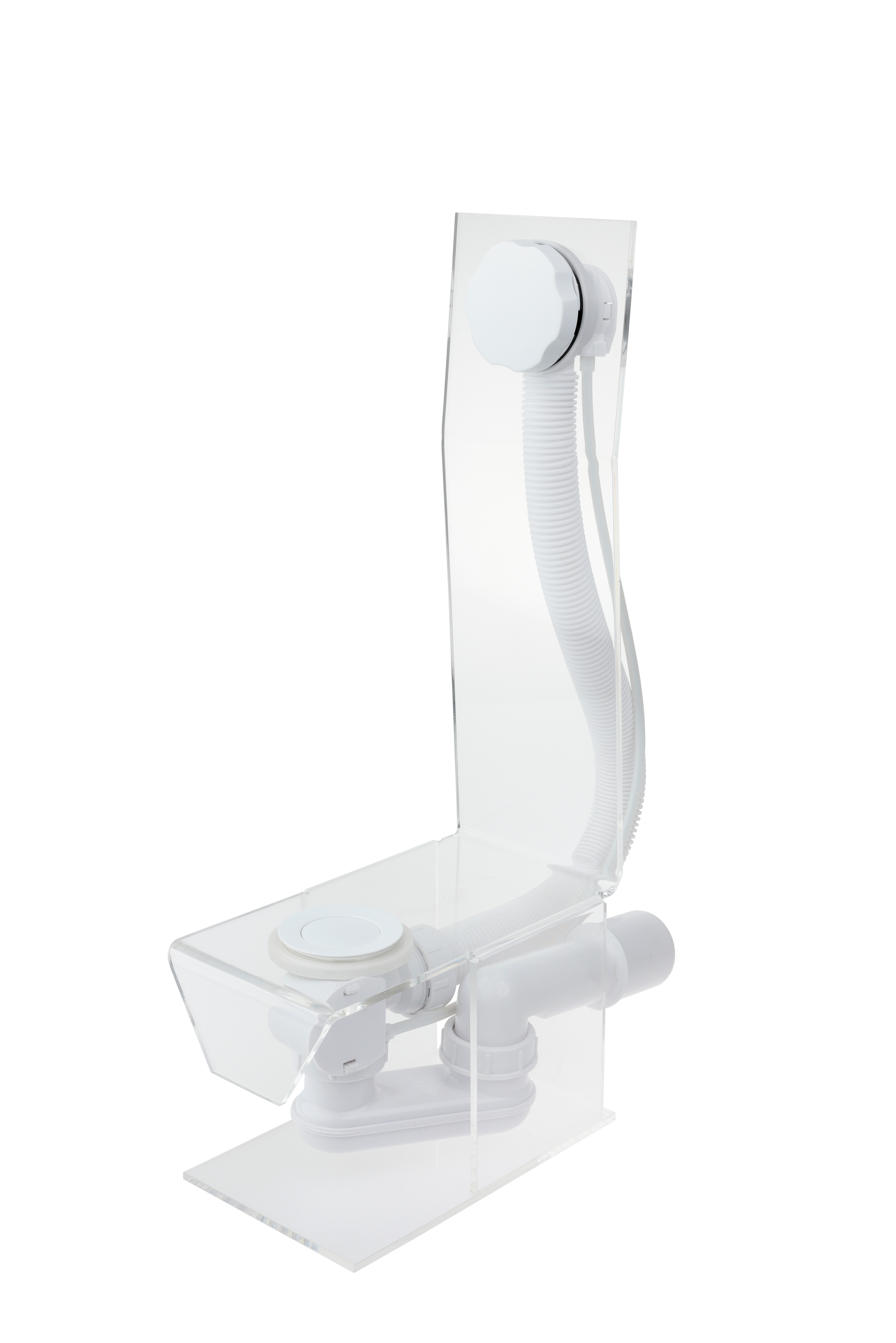 Изображение товара Слив-перелив VEGA V55R 80 см белый для ванны с полуавтоматическим механизмом