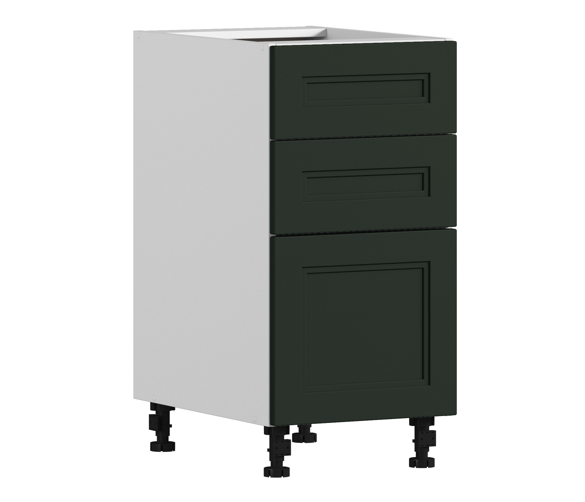 Изображение товара Напольный шкаф Регина Столплит с ящиками 40x82x56 см белый зеленый МДФ