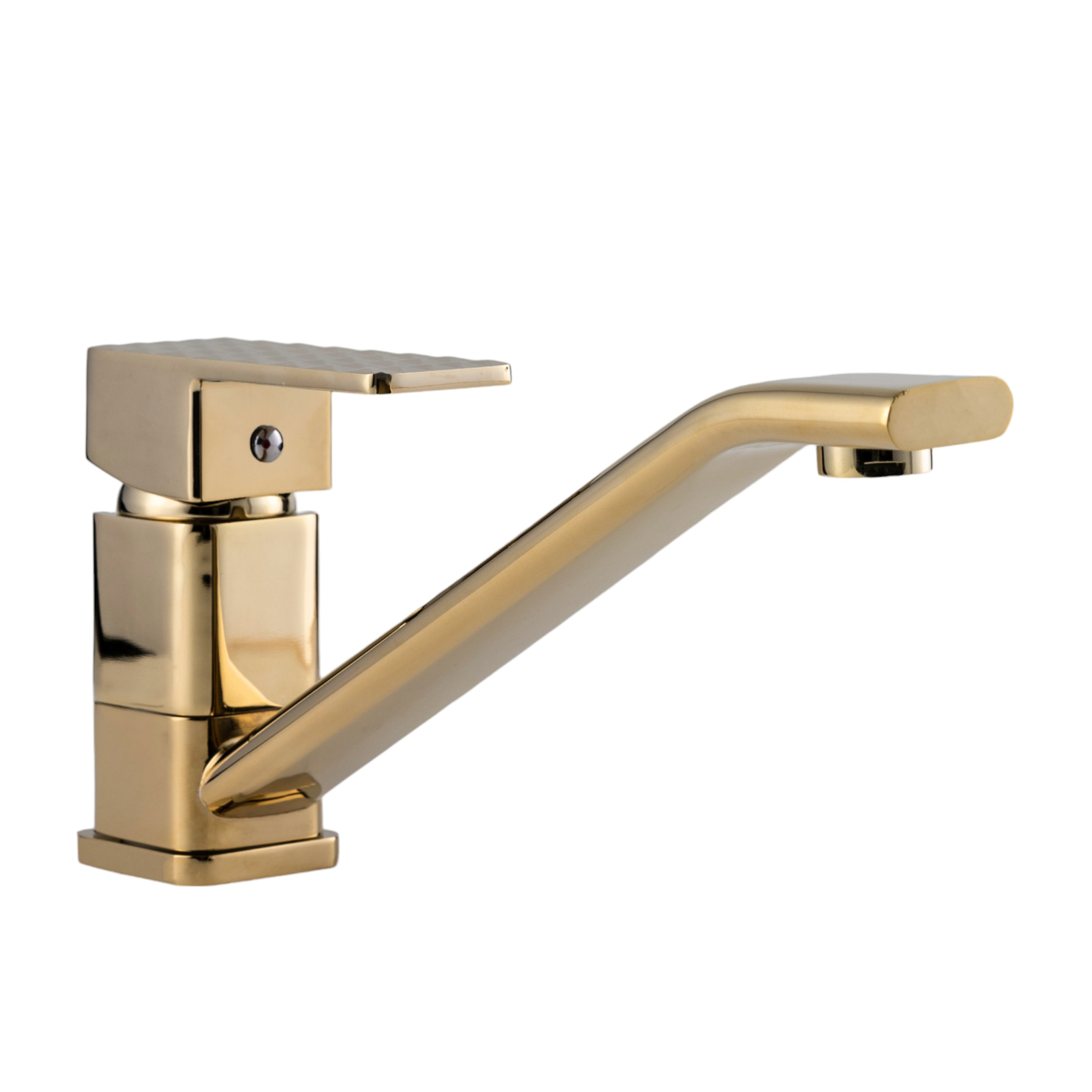 Изображение товара Стильный поворотный кухонный смеситель POTATO P42226-4 золотой глянцевый