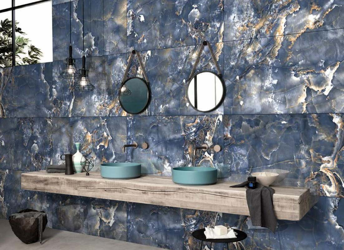 Изображение товара Керамогранит Primavera GR206 120x60 см цвет голубой жемчуг