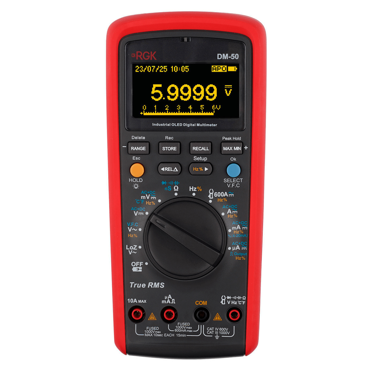 Изображение товара Цифровой мультиметр RGK DM-50 промышленный True RMS с функциями регистрации и ПК