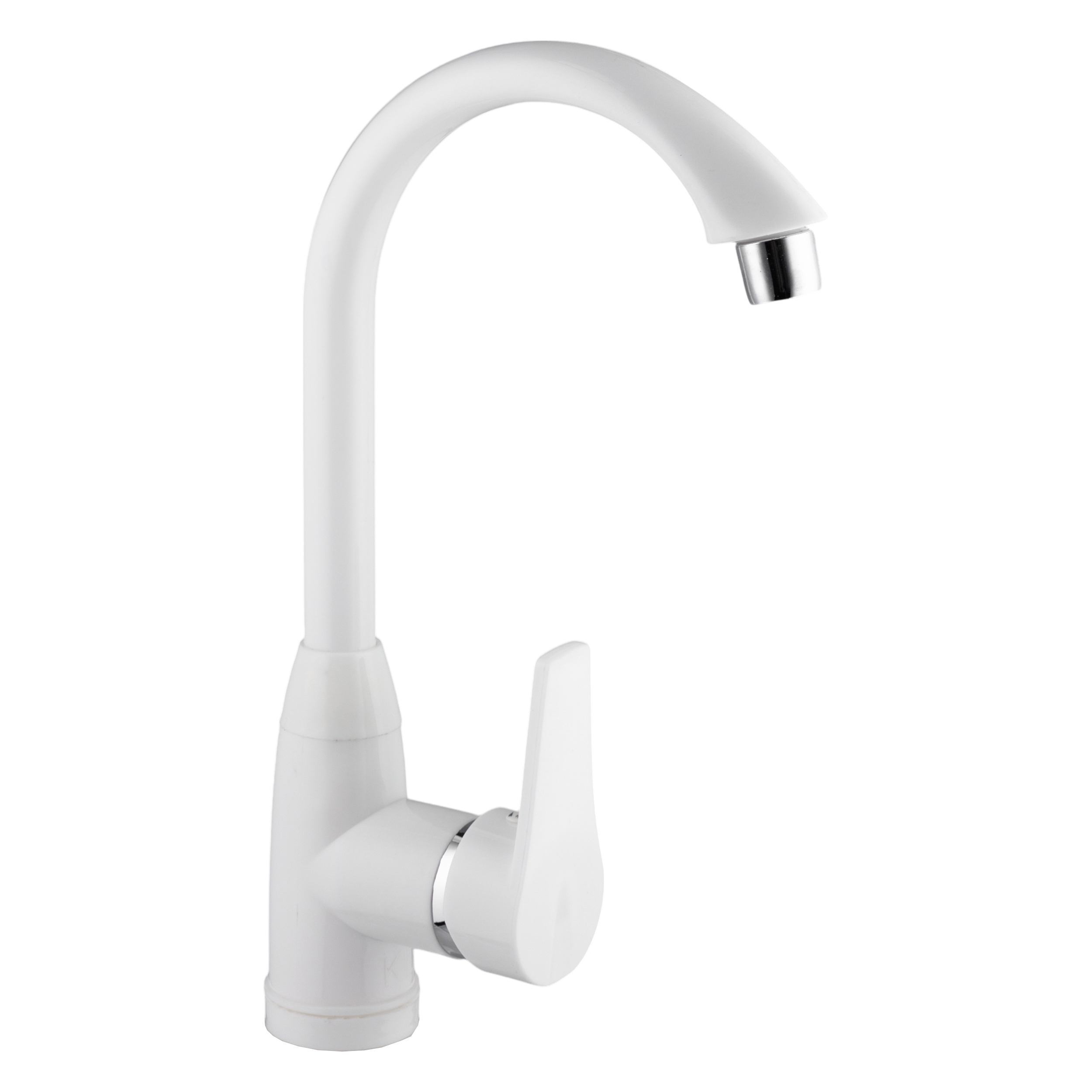 Изображение товара Смеситель для кухни Do.korona DK-6615 поворотный излив 26.5 см цвет белый