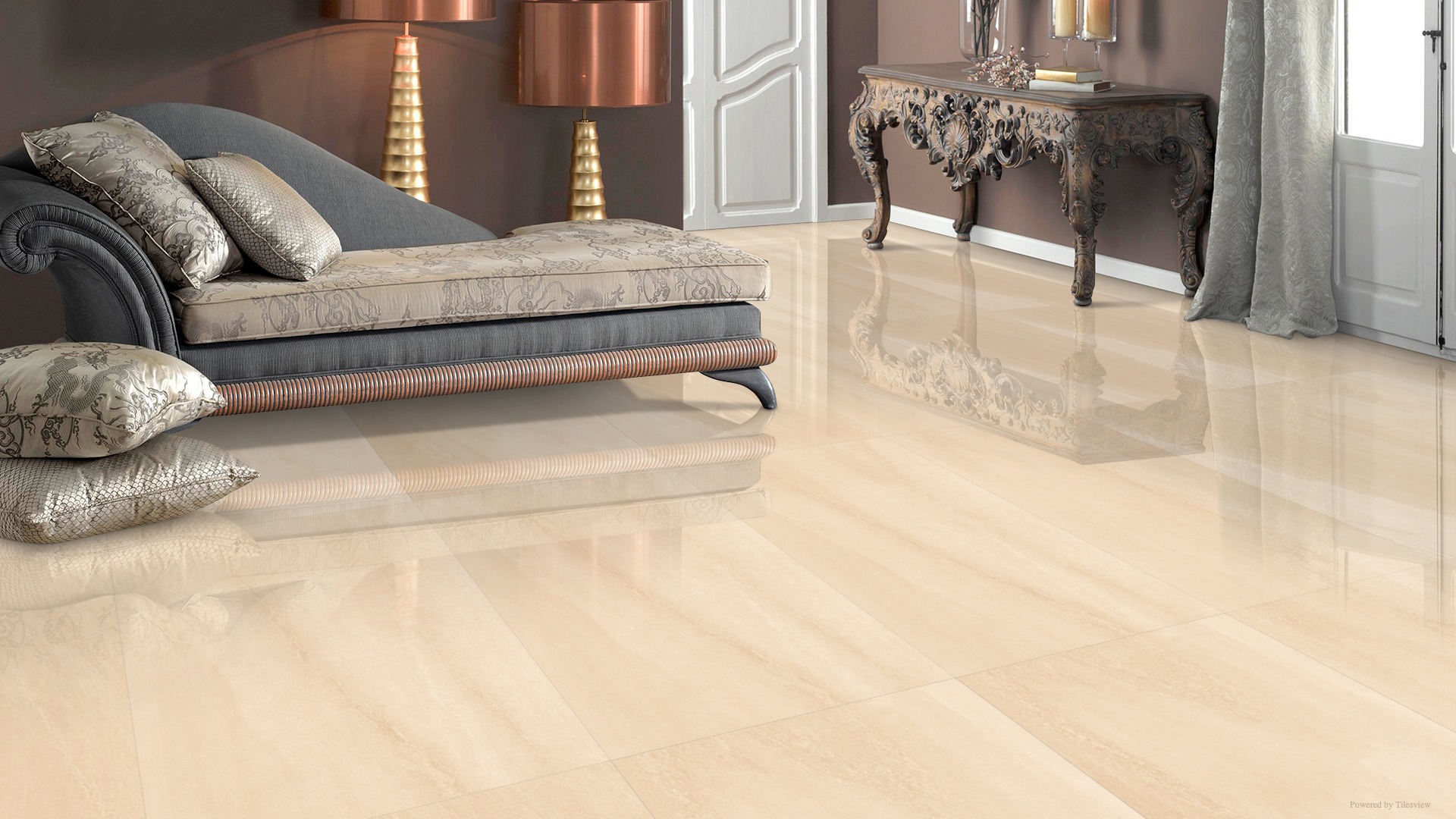 Изображение товара Керамогранит Kerald Damasco Sugar 60x120 см бежевый для стен и пола