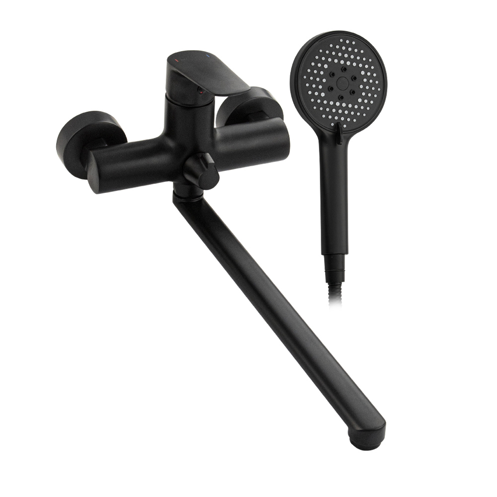 Изображение товара Смеситель для ванны Magnus 8770 однорычажный с душевой лейкой цвет черный