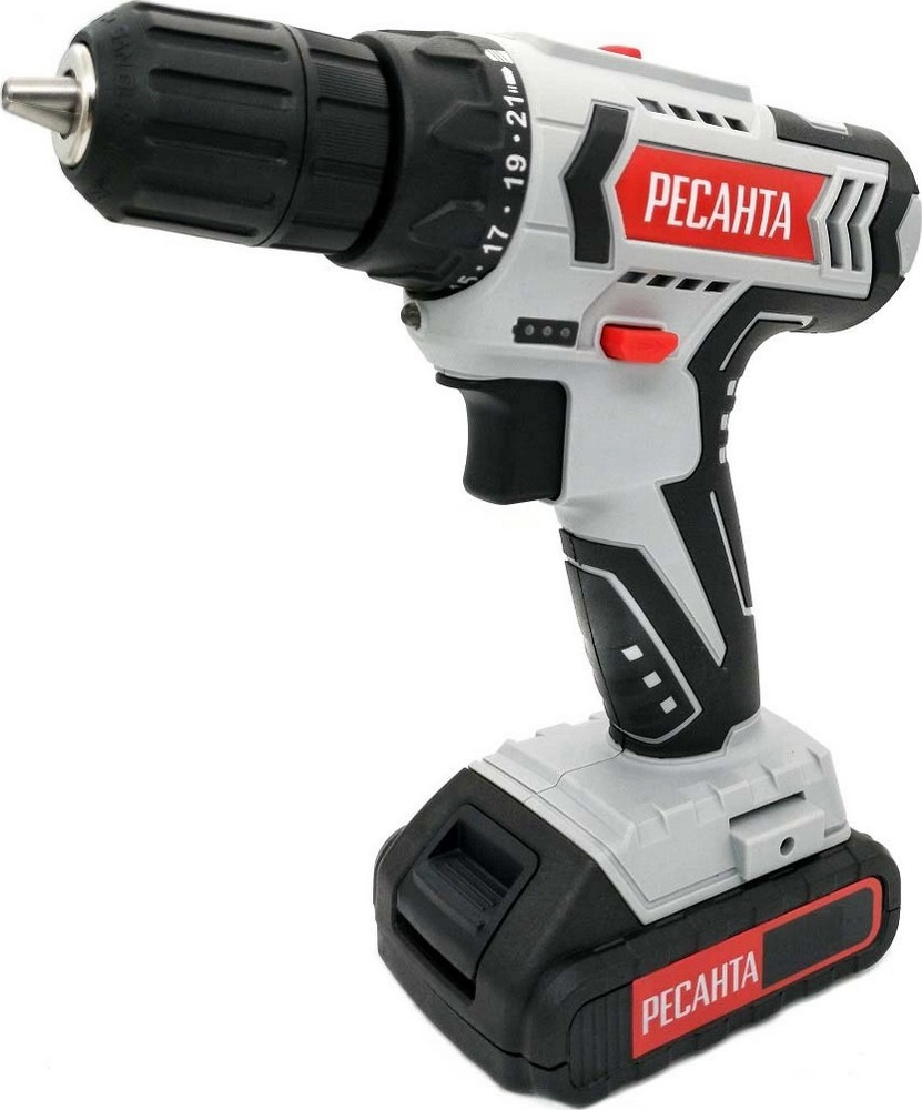 Изображение товара Дрель-шуруповерт аккумуляторная Ресанта ДА-14-2ЛК, 14.4 В Li 2x2 Ач