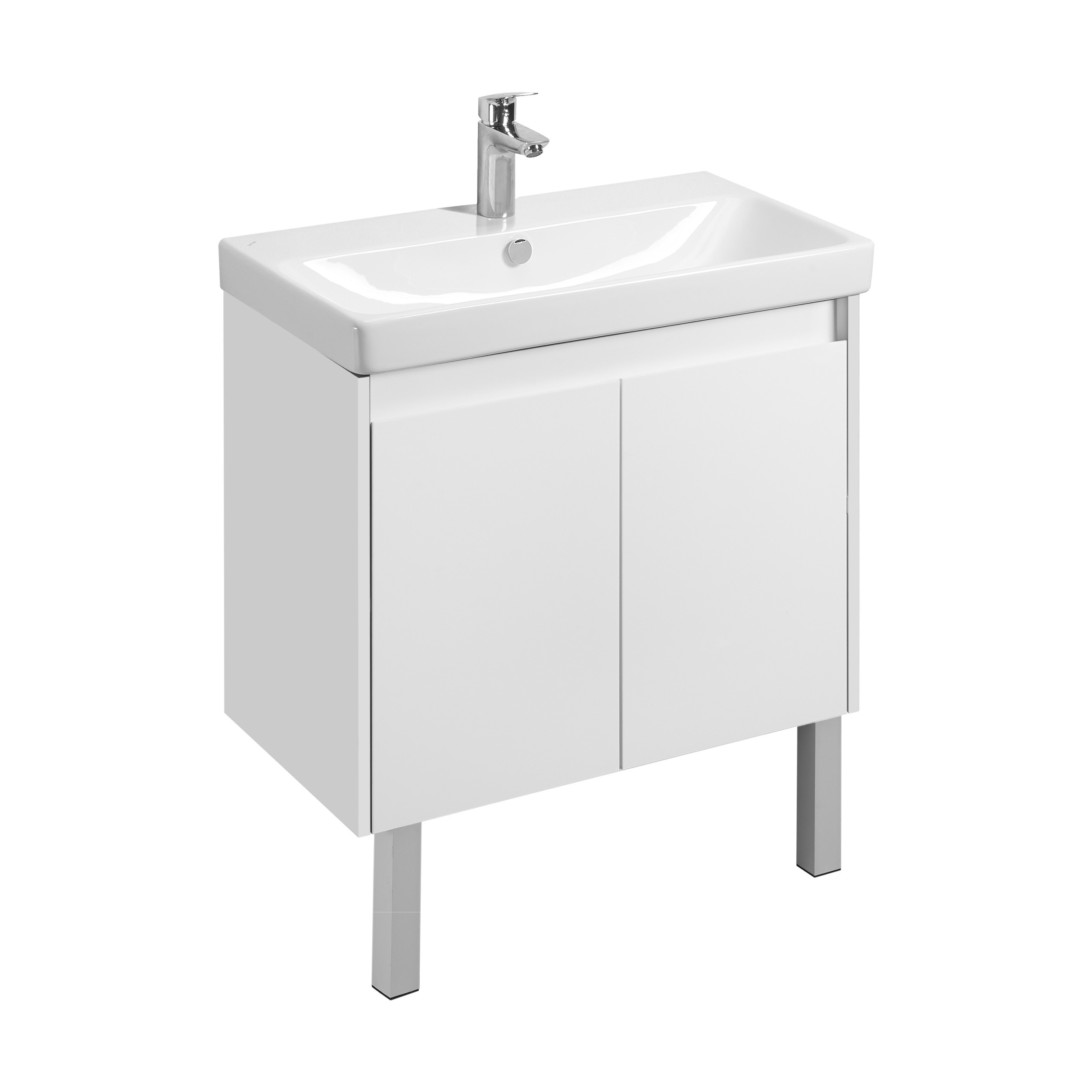 Изображение товара Тумба под раковину Aquaton 1A2829K0SD010, белая, с раковиной Адриана, подвесная