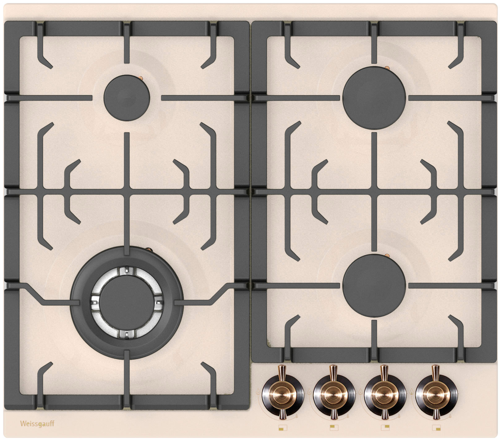 Изображение товара Газовая варочная панель Weissgauff HGG 641 REB 4 конфорки бежевый