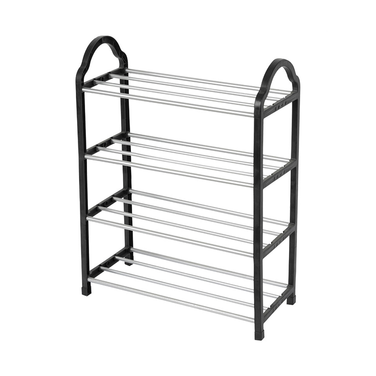 Изображение товара Этажерка для обуви Рыжий кот 56x18x18.2 см 4 полки металл цвет серый