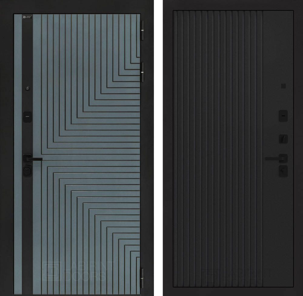 Изображение товара Входная дверь Лабиринт Кредор П29 правый 205x96 см серо-зеленая с патиной