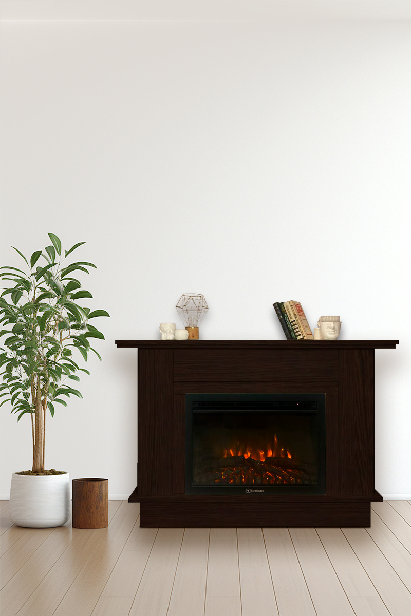 Изображение товара Портал для камина Skylar Истра 5900x382x808мм тёмно-коричневый минимализм