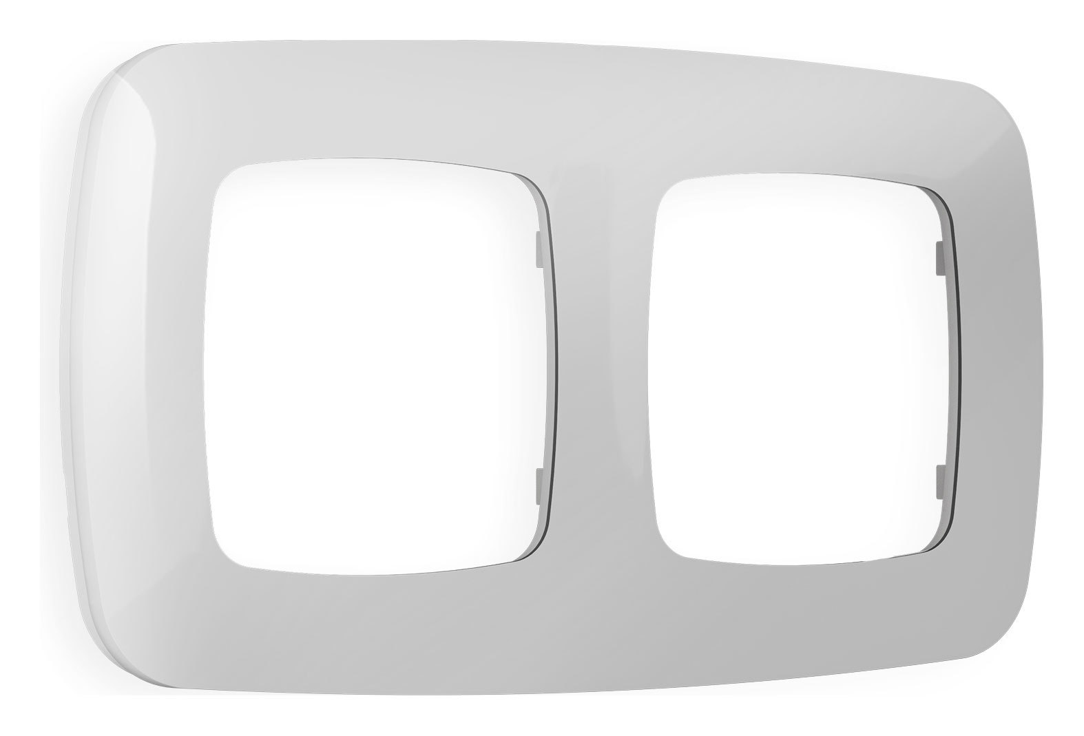 Изображение товара AMBRELLA VOLT Omega Ecta OF140402 рамка 2 поста серебро глянец