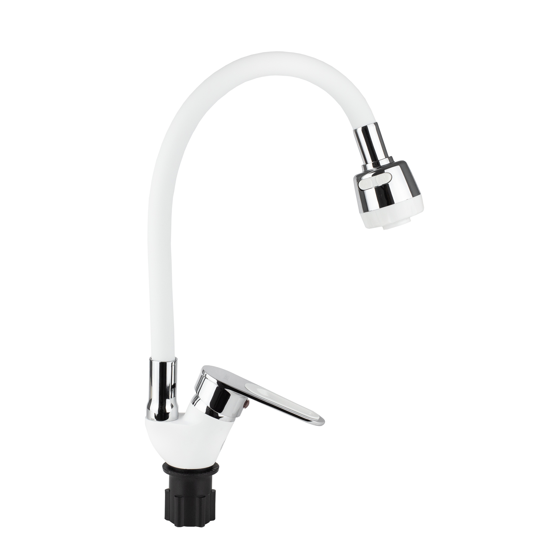 Изображение товара Смеситель для кухни Эверест B58-274A поворотный излив 15.5 см цвет белый