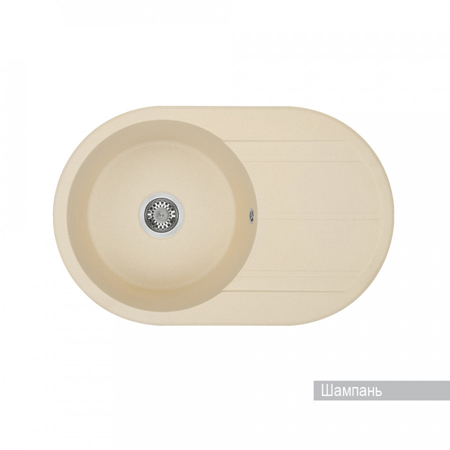 Изображение товара Мойка для кухни Aquaton Амира 78x50 см глубина чаши 190 см искусственный камень цвет светло-бежевый