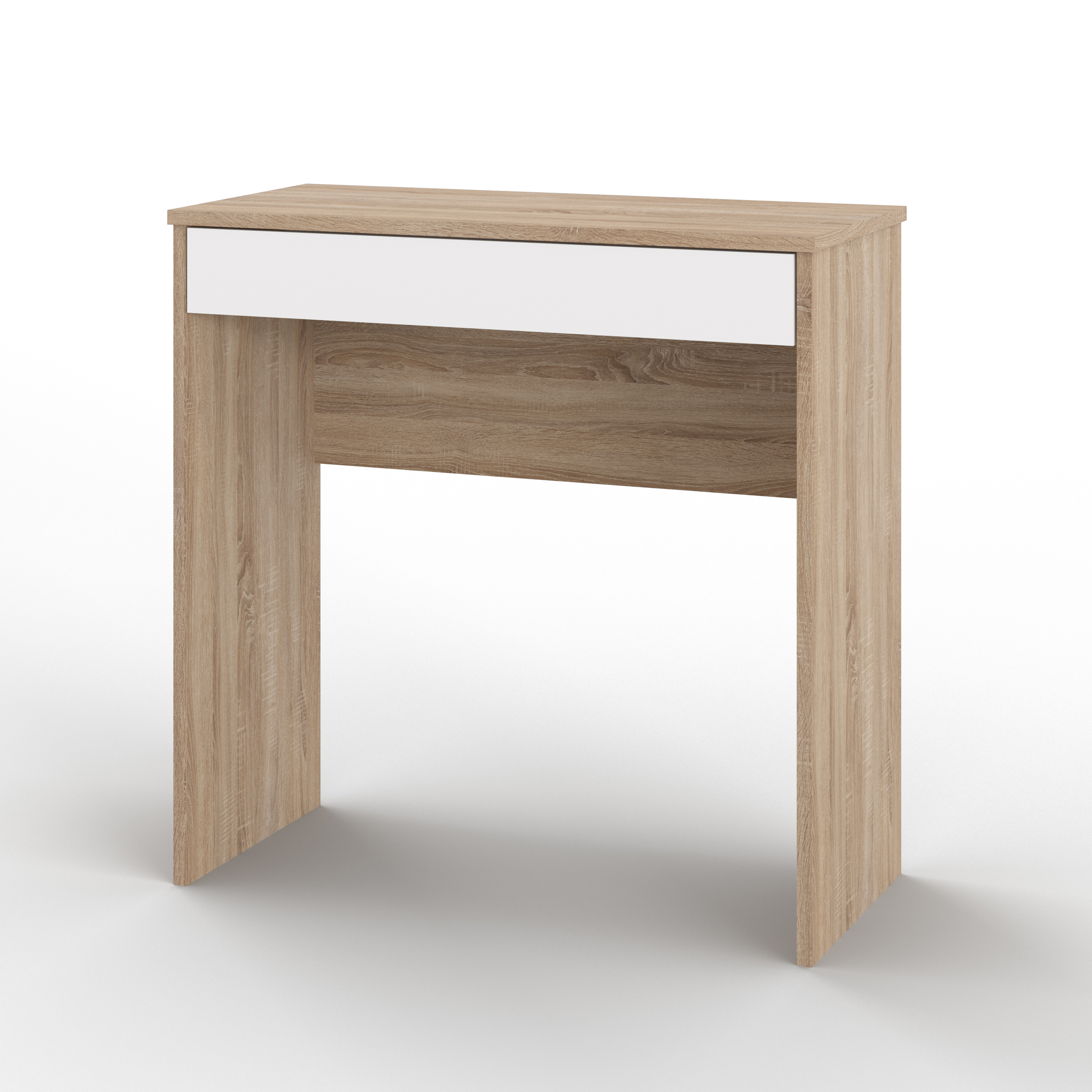 Изображение товара Стол Атмосфера Нордик 75x75x35 см ЛДСП белый, дуб сонома