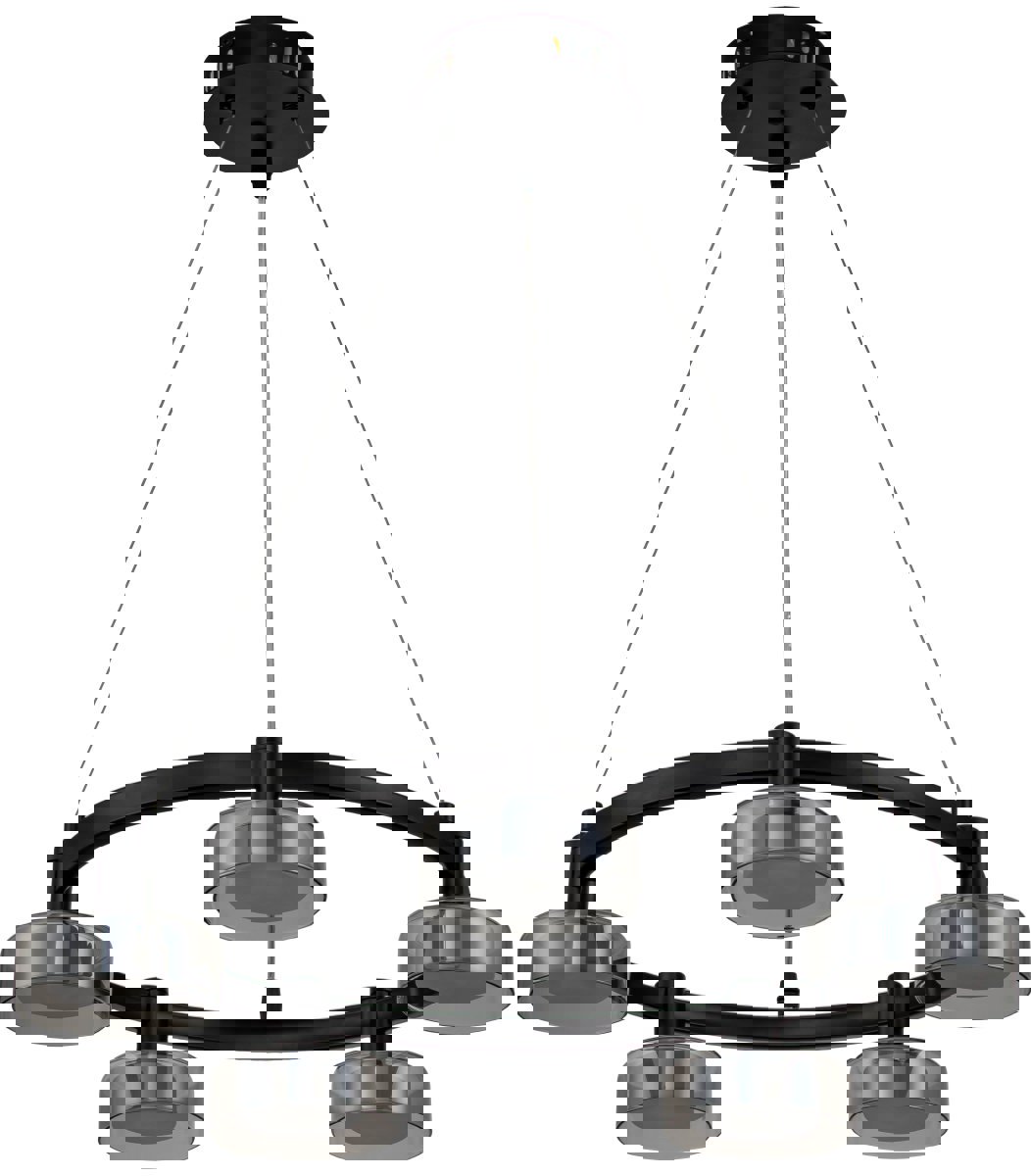 Изображение товара Подвесной светильник Gloze светодиодный с пультом 15 м² 30W черный