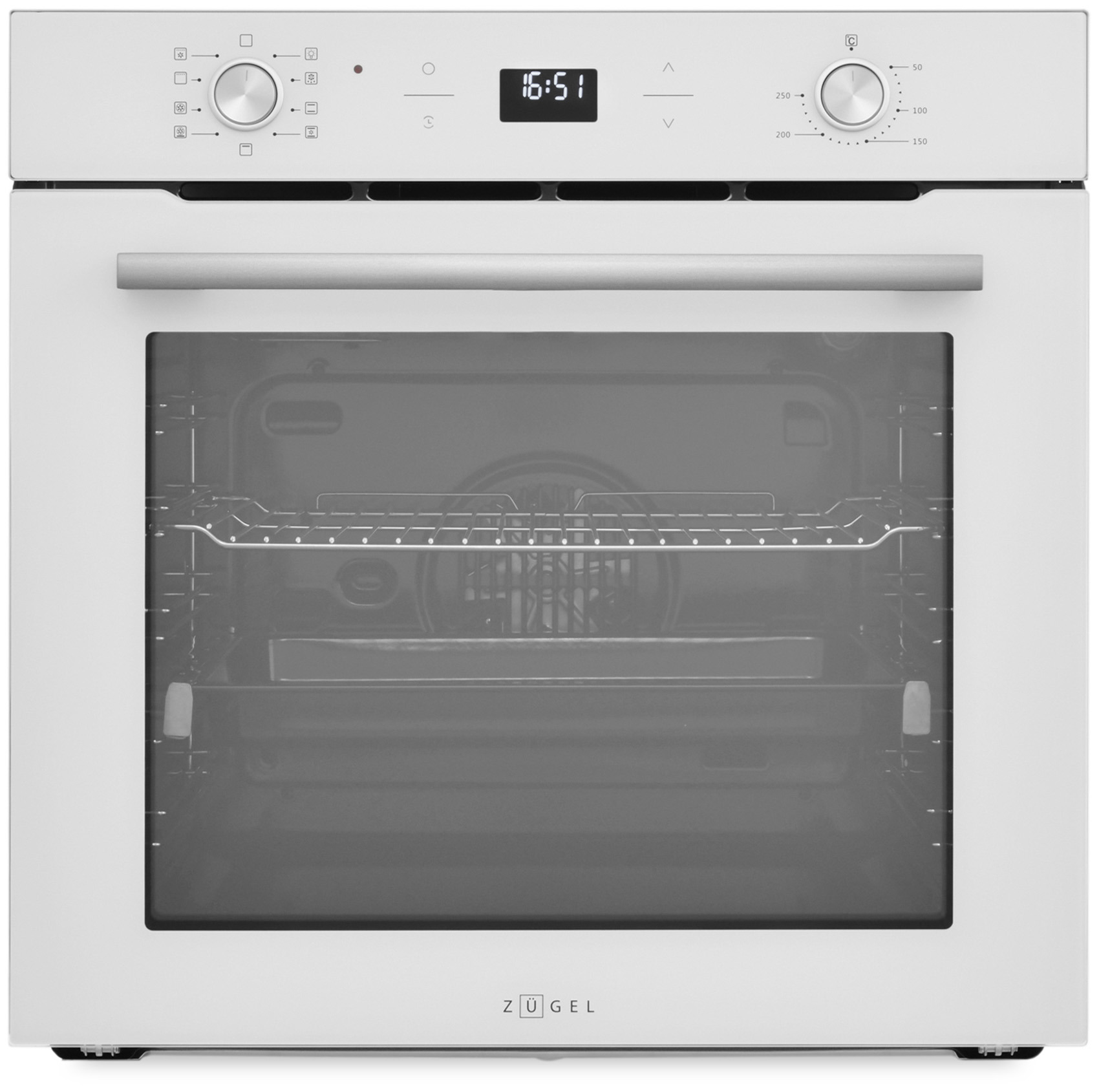 Изображение товара Встраиваемый электрический духовой шкаф Zugel Zoe602W 75 л белый с конвекцией