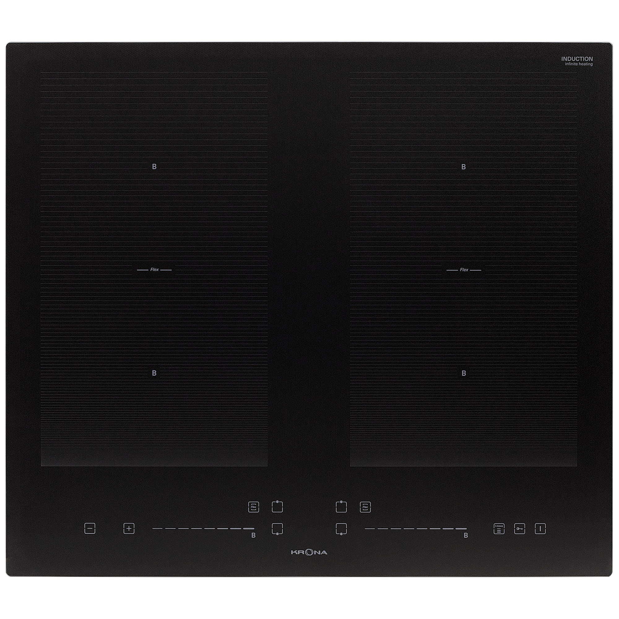Изображение товара Индукционная варочная панель Krona ONYX ih 60 BL 59 см 4 конфорки цвет черный