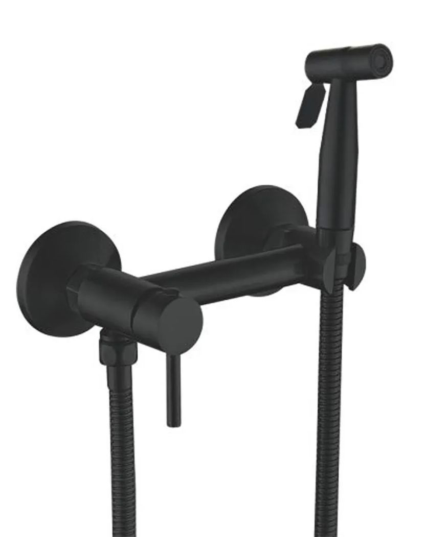 Изображение товара Гигиенический душ SHEVANIK S107H черный матовый латунь компактный и надежный