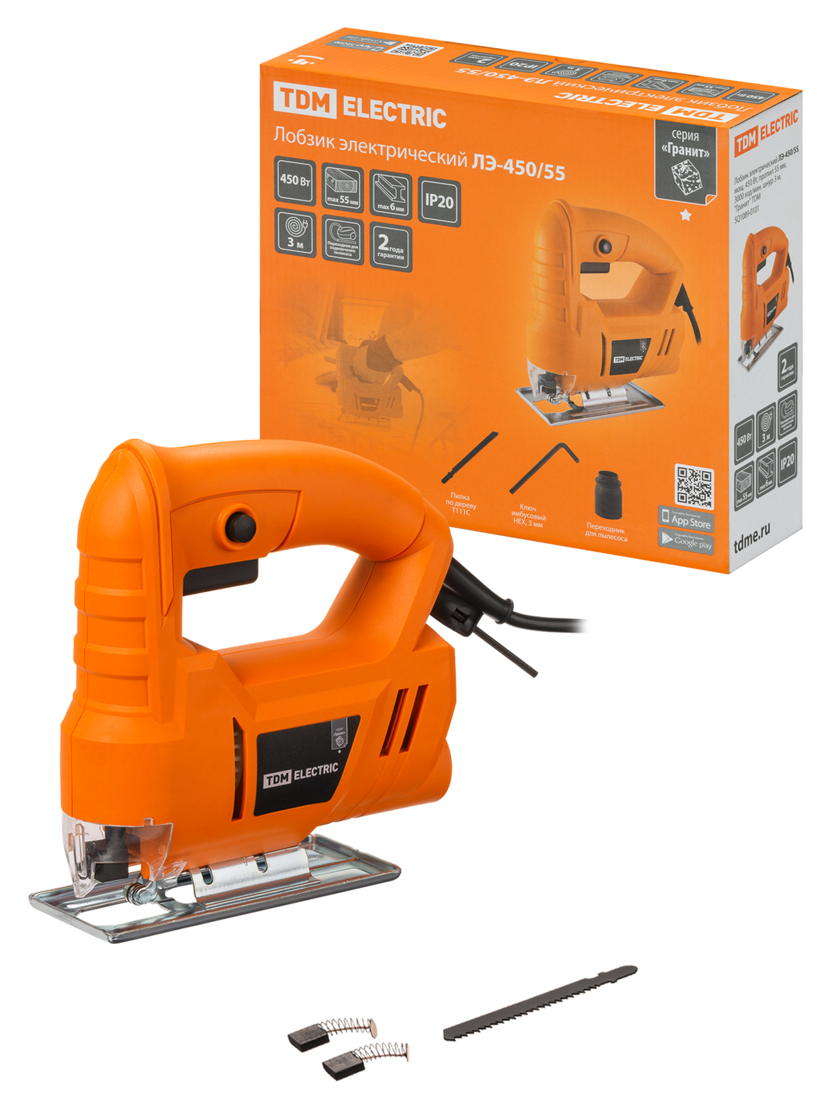 Изображение товара Лобзик TDM ELECTRIC ЛЭ-450/55 с регулировкой угла и частоты хода