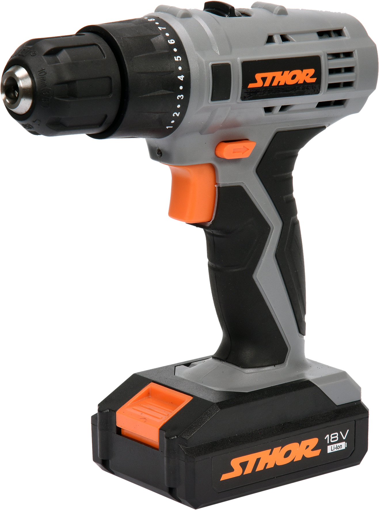 Изображение товара Дрель-шуруповерт аккумуляторная Sthor 78972, 18 В Li-Ion 2x1.3 Ач