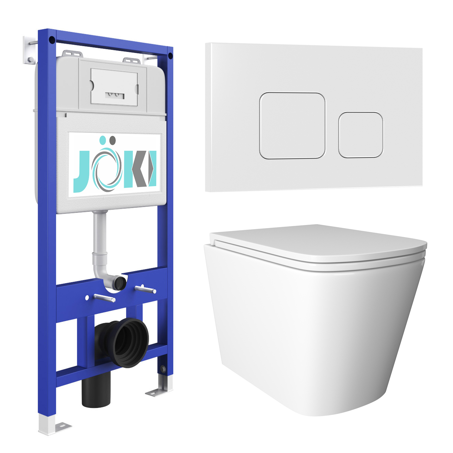 Изображение товара Комплект инсталляции с унитазом Joki JKS302011021WM белый 6 в 1